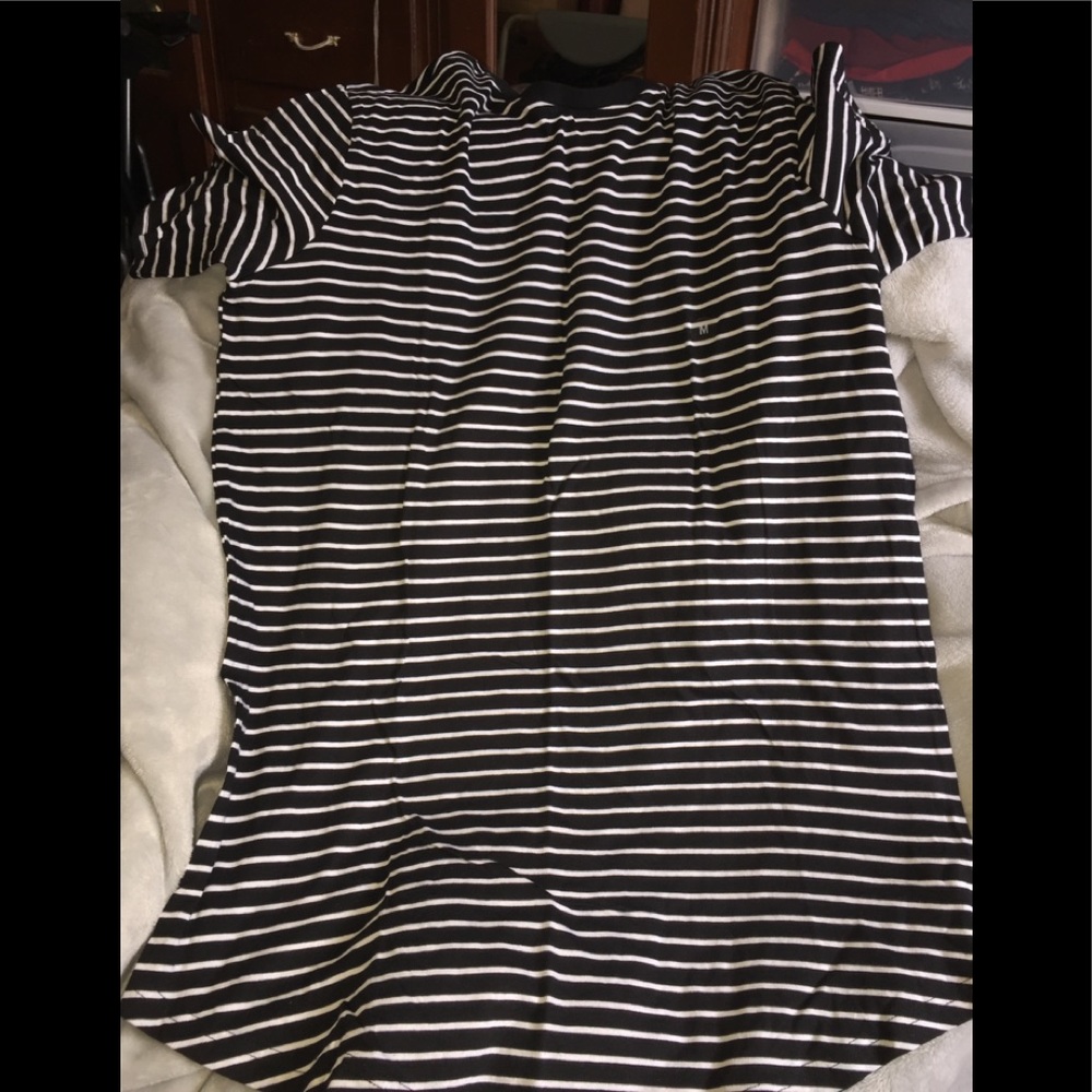 PAC SUN BASICS Freer Striped Scallop T-Shirt new